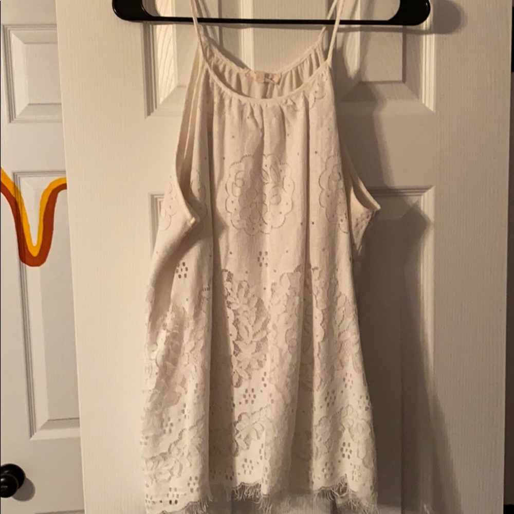 White floral tank top